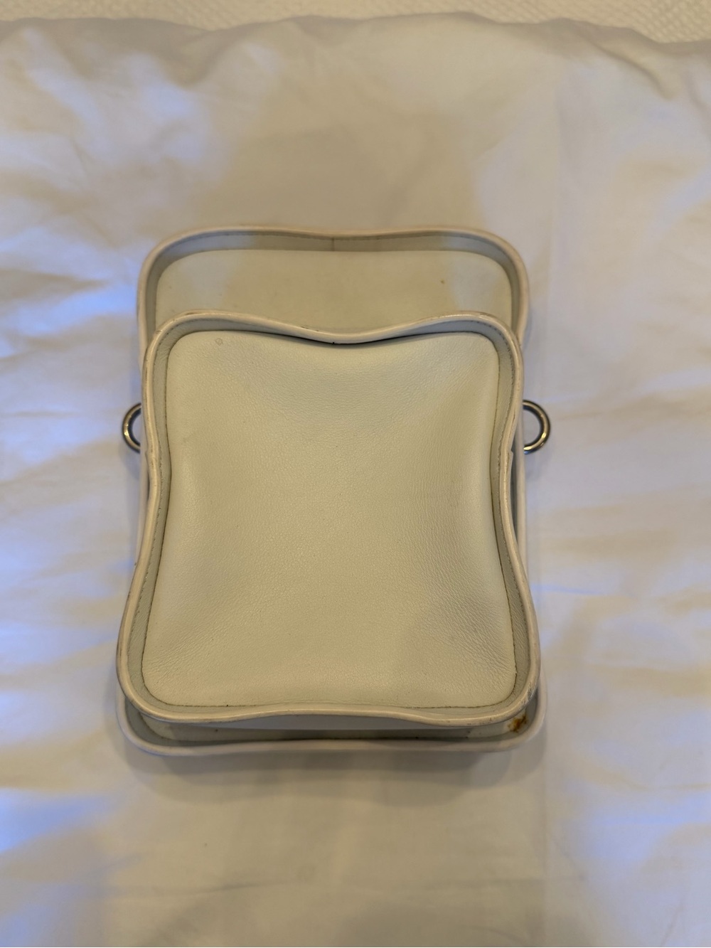 Byredo White Mini Leather Crossbody Bag